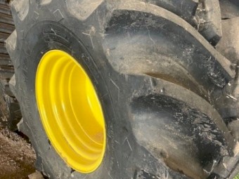 Goodyear 850/60R26CFO Rice Tyres and Rims x 2