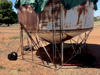 20 Tonne Round Bin with Hopper