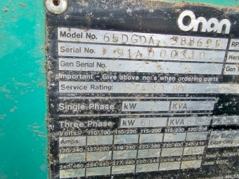 Onan 80kva Generator