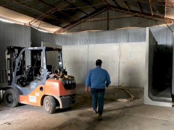 Freestanding Concrete Retaining Walls 3m high x 2.4m long AgCrete L-Blocks