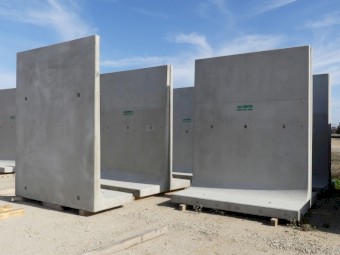 Freestanding Concrete Retaining Walls 3m high x 2.4m long AgCrete L-Blocks