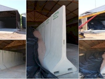 PORTABLE AG-CRETE CONCRETE DIVIDER RETAINING WALL 2.4m HIGH - AG-CRETE