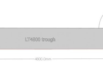 CONCRETE AG-CRETE 1000 LITRE WATER TROUGHS 16' / 4.8m - FOR SHEEP OR CATTLE - AG-CRETE