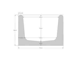 CONCRETE AG-CRETE 1000 LITRE WATER TROUGHS 16' / 4.8m - FOR SHEEP OR CATTLE - AG-CRETE