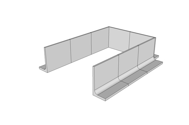 Freestanding 2m high Concrete L-Block Retaining Walls for Bunkers, Shed Walls, Loading Ramps Ag-Crete