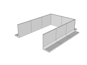 Freestanding 2m high Concrete L-Block Retaining Walls for Bunkers, Shed Walls, Loading Ramps Ag-Crete