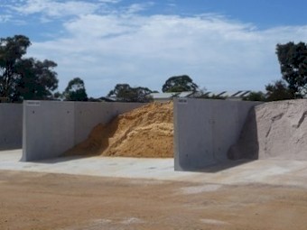 Freestanding 2m high Concrete L-Block Retaining Walls for Bunkers, Shed Walls, Loading Ramps Ag-Crete
