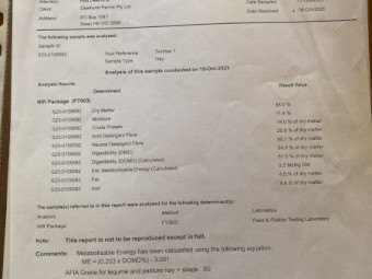 Vetch hay. 2023/24 season