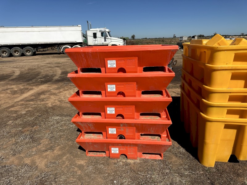 3x Orange Polymaster Bunded Pallets