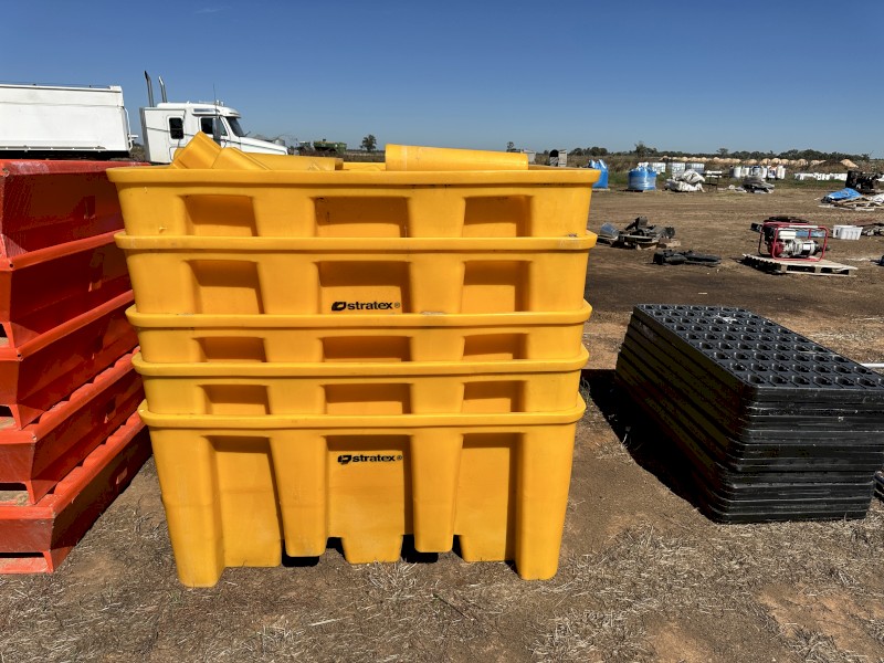 5x Yellow Polymaster Bunded Pallets