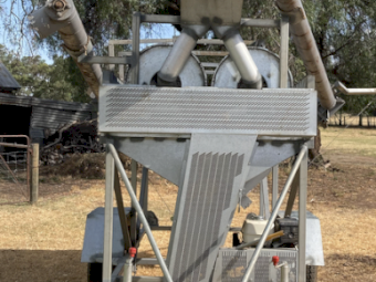 Seed Cleaner, DE Engineers 2 barrell cleaner