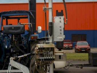 ELGRA HYDRAULIC PERCUSSION POST DRIVER S89 75 CELL WITH SWING SHIFT SET UP POST DRIVER