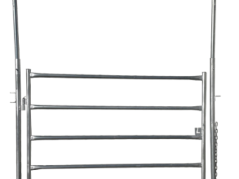 ADJUSTABLE CATTLE YARD GATE 42MM OD - 32NB ROUND PIPE RAIL