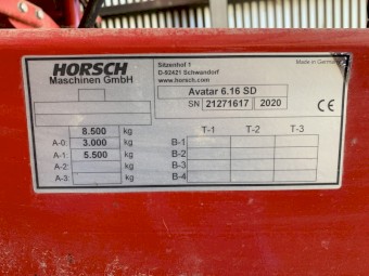 2020 Horsch Avatar 6.16SD