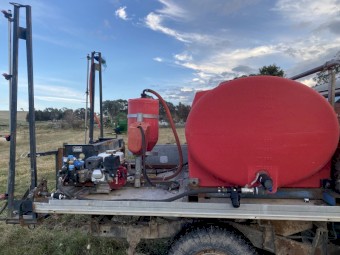 Silvan Ute mounted Boomspray 