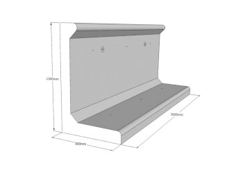 NEW extra large bunker wall 1.3m high x 3m long (1950kg)