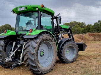 Deutz Fahr 5125G Tractor, 2020, with FEL, bucket, hay forks and instructor seat