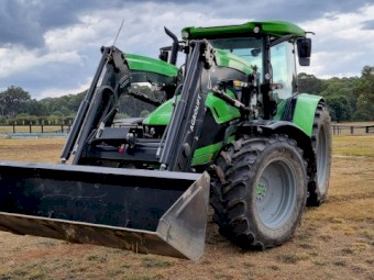 Deutz Fahr 5125G Tractor, 2020, with FEL, bucket, hay forks and instructor seat
