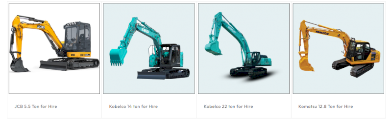 JCB 5.5T/ Komatsu 13T/ Kobelco 14T & 22T