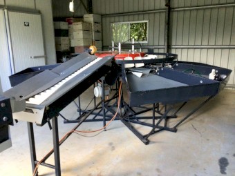 KW Engineering Fruit Grader  1998 8-CIRCA GRADER, ROLLER-SPRAY, GRAVITY HOPPER, 100L SPRAY TANK 