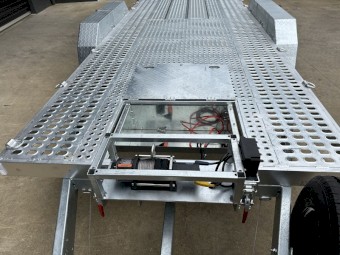 16.4×6.6ft Tandem Car Trailer Galvanised Punched Floor ATM 3500kg