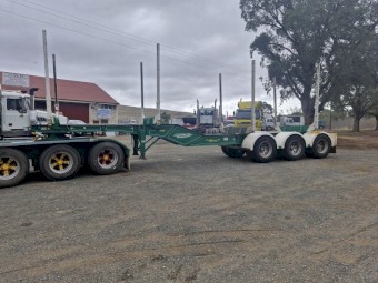 1998 Blackwoods Tri Axle B Double Set Log Trailers