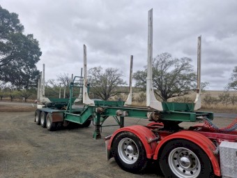 1998 Blackwoods Tri Axle B Double Set Log Trailers