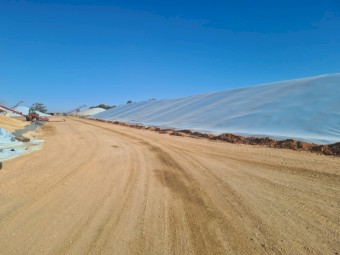 TARPS: GRAIN BUNKER / ALMOND BUNKER TARPS  19M X 60M BRAND NEW