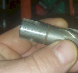 magnetic base drill- Excision with 3 cutters.