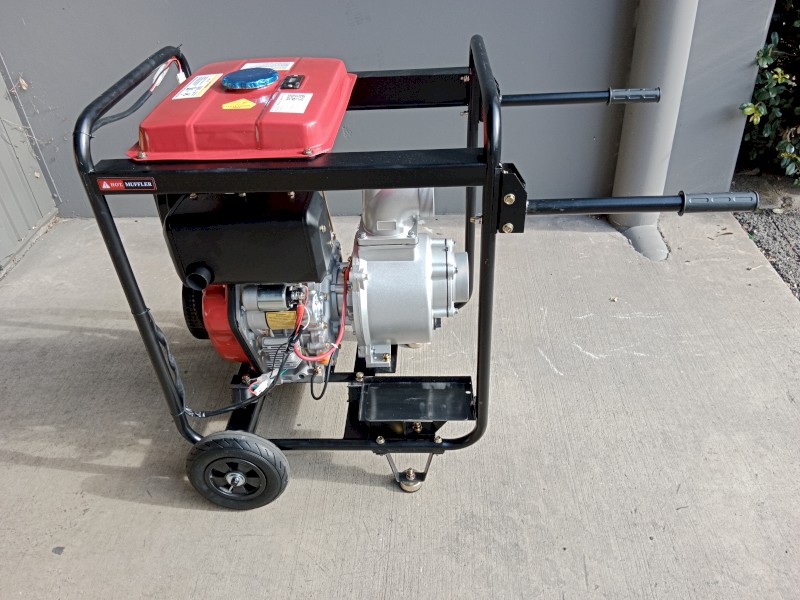 4 Inch Diesel Water Transfer Pump - Electric start / 12L fuel tank