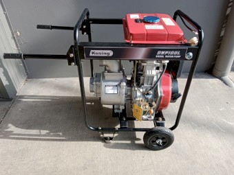 4 Inch Diesel Water Transfer Pump - Electric start / 12L fuel tank