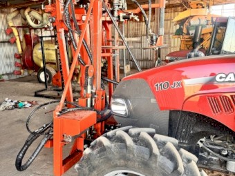 Case tractor and Spagnolo pruner 
