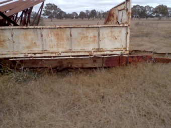 old tipper cut frame of old Mercades  tuck open to offers