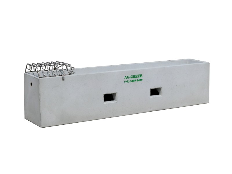 CONCRETE AG-CRETE FEEDLOT WATER TROUGHS 10' / 3M - ENCLOSED PLUMBING - AG-CRETE