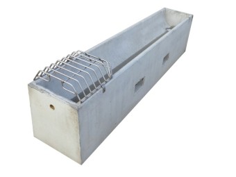 CONCRETE AG-CRETE FEEDLOT WATER TROUGHS 10' / 3M - ENCLOSED PLUMBING - AG-CRETE