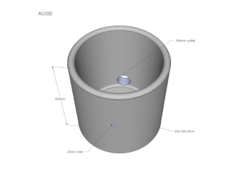 Round 2ft Diameter Water Trough for Cattle & Horses. 100Lt capacity.  4 will fit on 1 pallet.