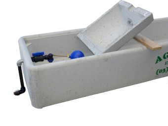 Rectangle 14ft Water Trough . 716Lt capacity. Comes with float cover.