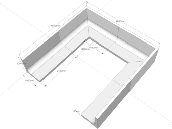 Ag-Crete L-Block Retaining Walls 1.2m high x 2.4m long x 1.0m wide