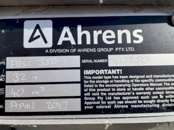 ### Price Reduction ### 2017 Sherwell Aherns 32 tonne Field Bin