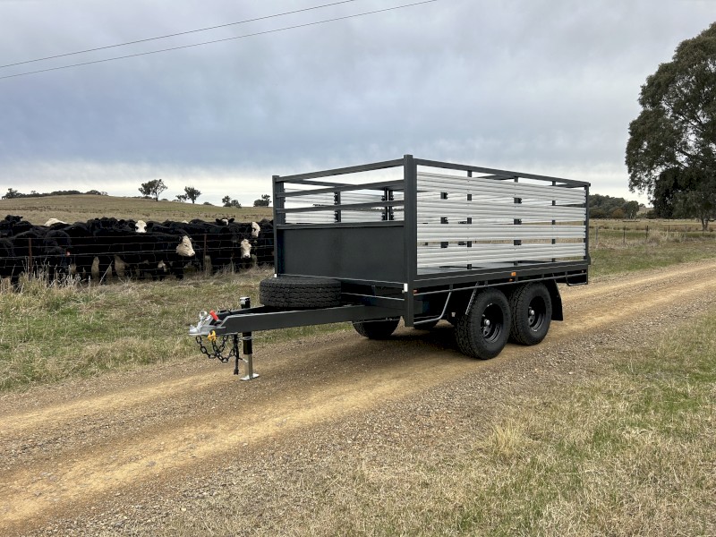 2024 RCF Welding and Fabrication flat top trailer with removable sheep crate
