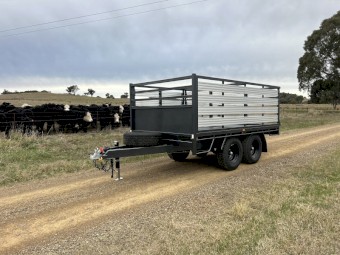 2024 RCF Welding and Fabrication flat top trailer with removable sheep crate