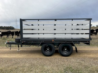 2024 RCF Welding and Fabrication flat top trailer with removable sheep crate