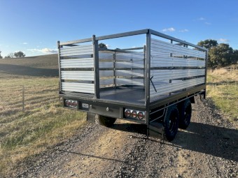 2024 RCF Welding and Fabrication flat top trailer with removable sheep crate
