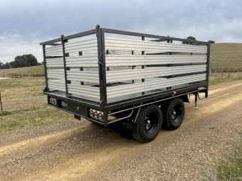 2024 RCF Welding and Fabrication flat top trailer with removable sheep crate