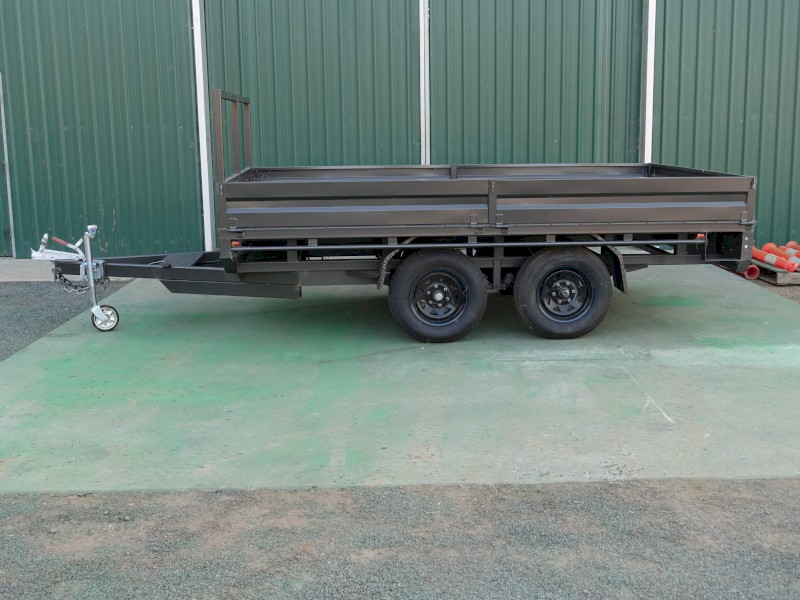 12 x 7 ft, Flat top Trailer, Drop sides, 3500 kgs, Heavy duty Trailer.