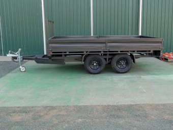 12 x 7 ft, Flat top Trailer, Drop sides, 3500 kgs, Heavy duty Trailer.