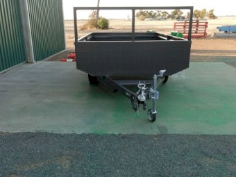 12 x 7 ft, Flat top Trailer, Drop sides, 3500 kgs, Heavy duty Trailer.