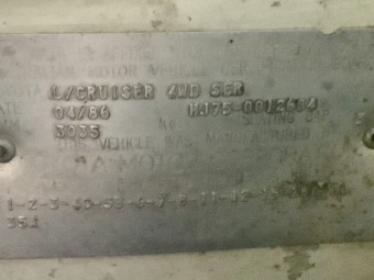 HJ75 1986 Toyota Landcruiser flat tray 