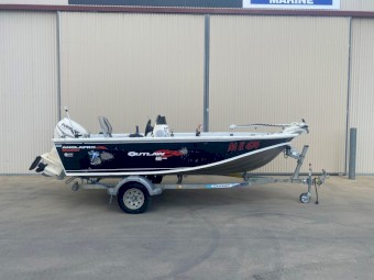 ANGLAPRO OUTLAW 444 PRO EVINRUDE 60 HP ETEC DUNBIER TRAILER