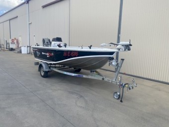 ANGLAPRO OUTLAW 444 PRO EVINRUDE 60 HP ETEC DUNBIER TRAILER
